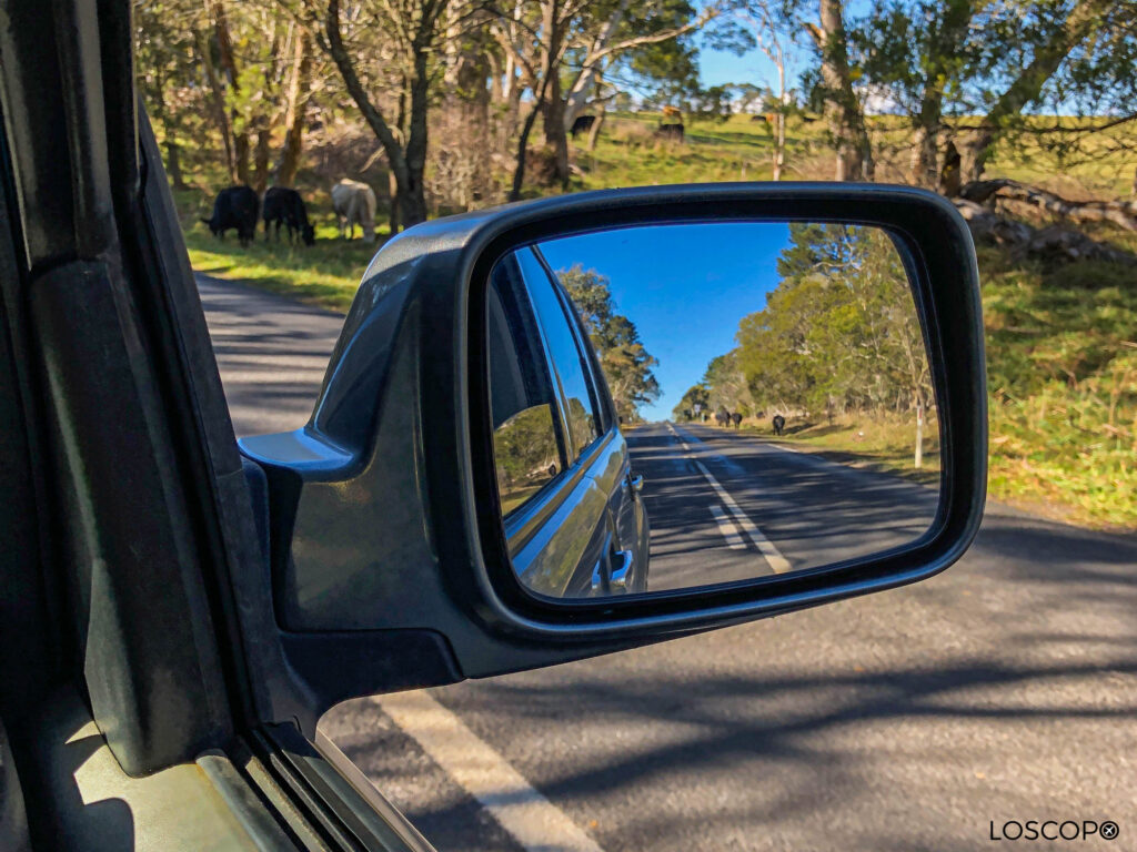 Car Mirror reflecting